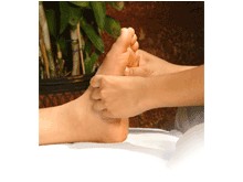 Foot massage and scrub help reduce unwanted tension and stress